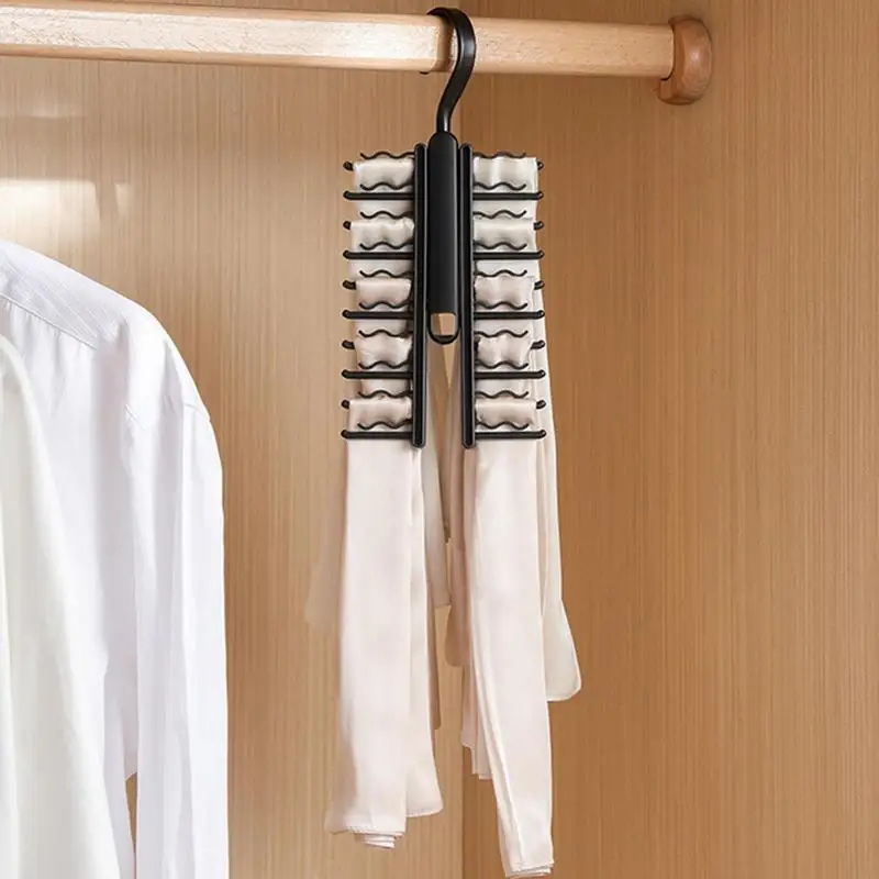 לקשור קולב מתלה עניבה הוק צעיף צעיף, חגורה ארגונית אחסון חיוני עבור ארון מלתחה חנות בגדים בחדר הכביסה. - 0