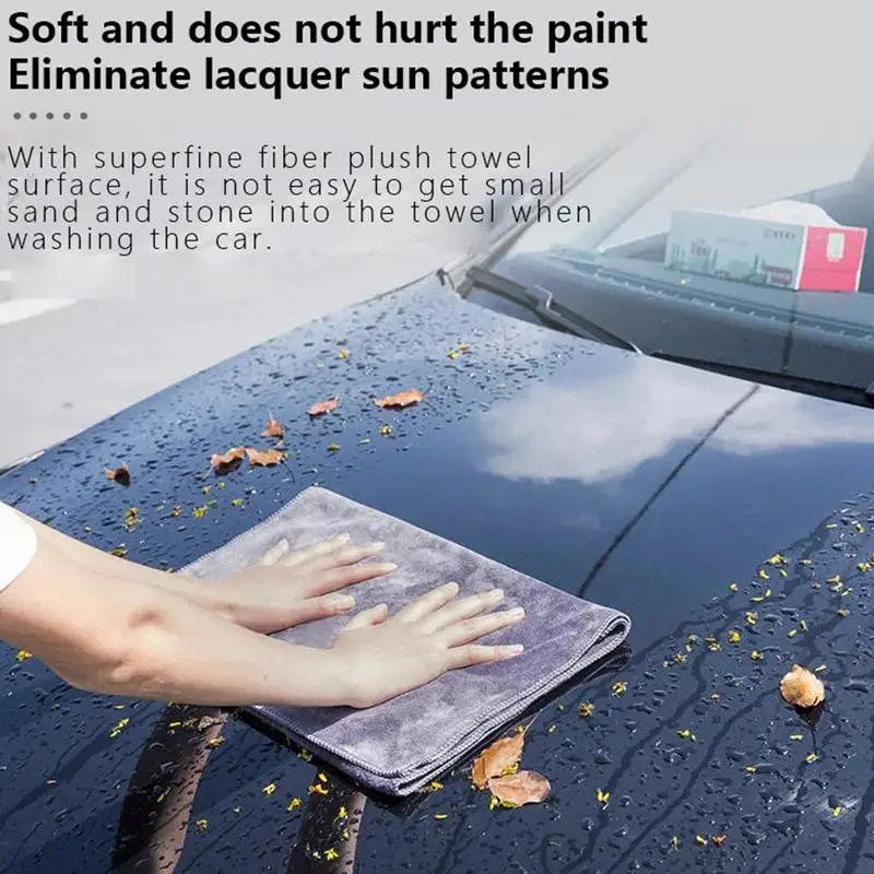 לשטוף את המכונית מגבת שאינם שוחקים רחיץ לשימוש חוזר רך מגבות מיקרופייבר Treak חינם ניקוי סמרטוטים עבור טיפול ברכב בד המפרט - 5