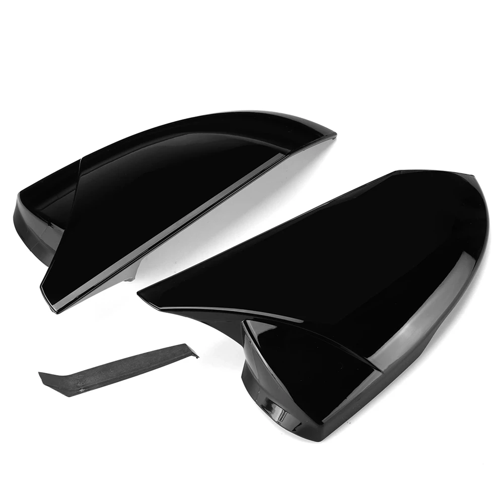 מ ' בסגנון מכונית שחור מבריק, מראה אחורית כיסוי לקצץ מסגרת המראה בצד כובעים עבור יונדאי Elantra 2021 - 3