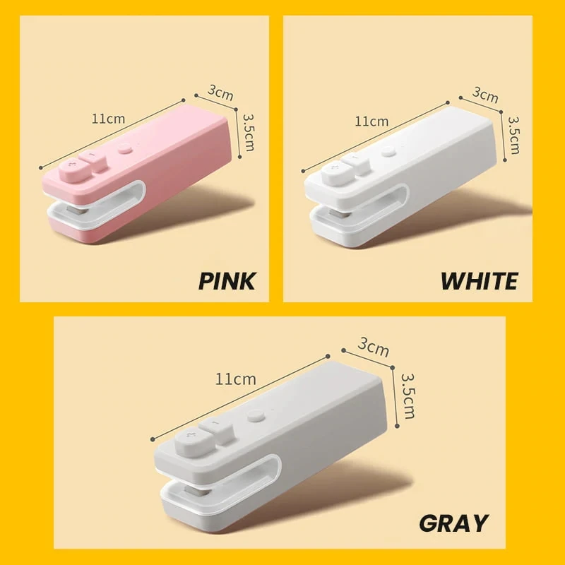 מיני נייד תיק אוטם 2 בתוך 1 חום איטום מכונת קאטר מגנטי נטענת USB כף יד חום איטום, עבור שקית פלסטיק. - 5