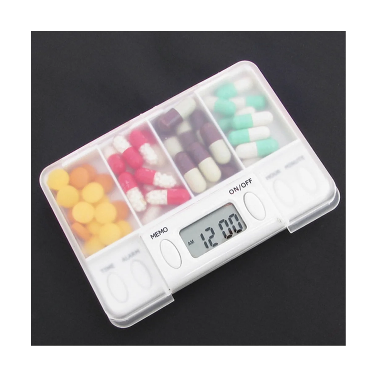 מכונת התרופות מיכל שעון מעורר לוקח תרופה תזכורת חכם אישי הגלולה מכולות קופסת גלולות התרופות - 2