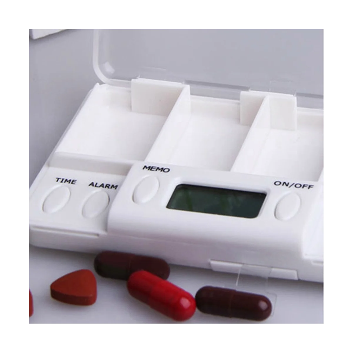 מכונת התרופות מיכל שעון מעורר לוקח תרופה תזכורת חכם אישי הגלולה מכולות קופסת גלולות התרופות - 3