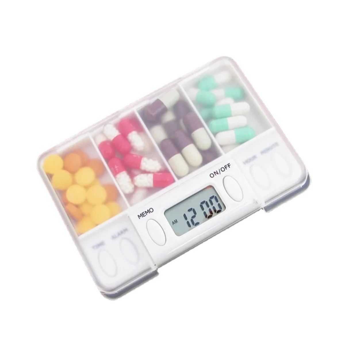 מכונת התרופות מיכל שעון מעורר לוקח תרופה תזכורת חכם אישי הגלולה מכולות קופסת גלולות התרופות - 4