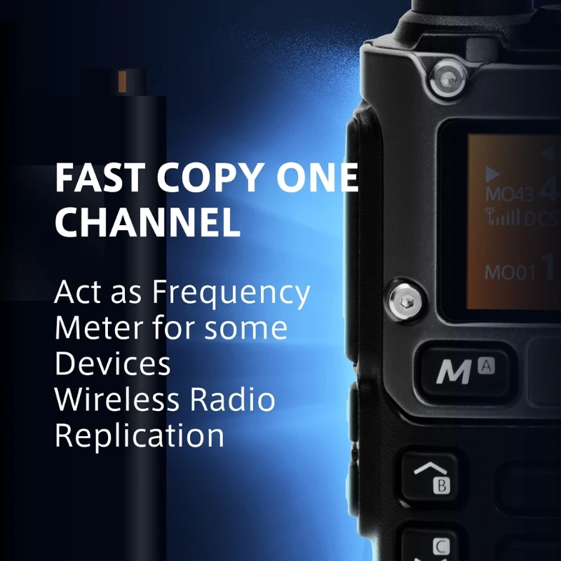 מכשיר קשר 5W גבוהה טווחים ארוכים VHF UHF Band FM200 ערוצי ירכי רדיו N58E - 5