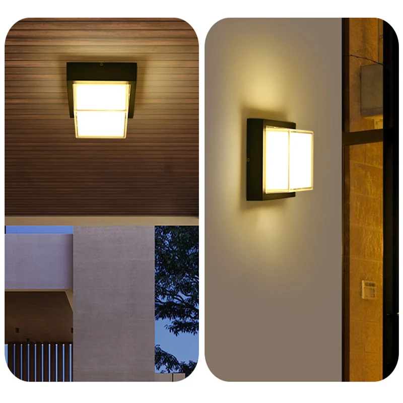 מלון וילה עמיד למים גן פמוט קיר חיצוני תאורה חיצונית הובילה אורות קיר הבית קיר מנורות - 3