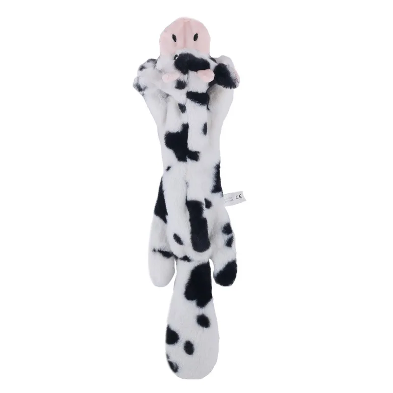 מצחיק מדומה חיה לא המילוי כלב צעצוע עם סקוויקרס עמיד Stuffingless קטיפה המצפצף כלב צעצוע לעיסה להתקמט מחמד סקוויק צעצוע - 5