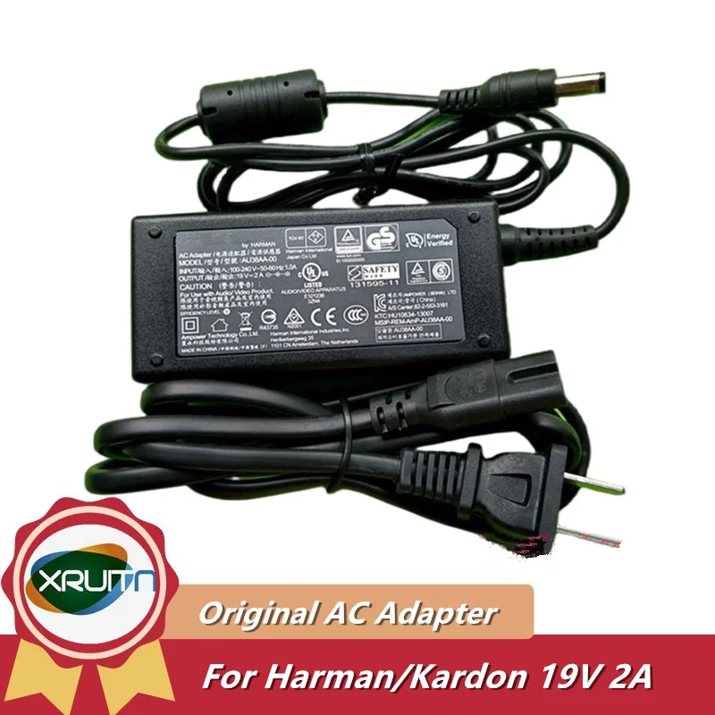 מקורי AU38AA-00 19V 2A מתאם AC מטען עבור Harman / Kardon אוניקס סטודיו 1 2 3 4 5 6 Bluetooth רמקול נייד ספק כוח - 0