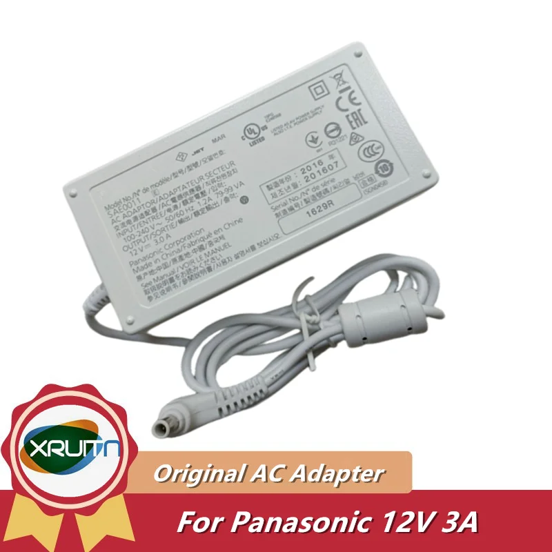מקורי SAE0011 12V 3A מתאם AC מטען על Panasonic AG-UX180 AG-AC90MC VSK0723 AJ-PX298MC AG-UX90MC מצלמת וידאו אספקת חשמל - 0