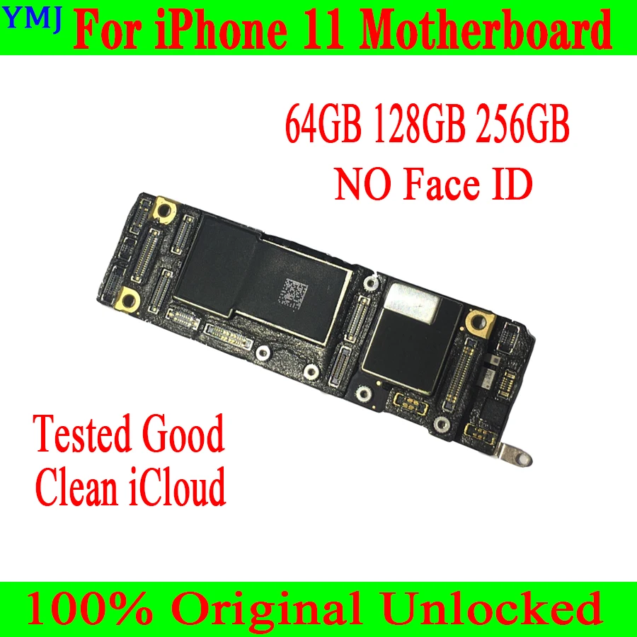 משלוח חינם עם/בלי פנים ID Mainboard עבור IPhone 11 לוח האם המקורי לפתוח נקי ICloud לוח 64GB 128GB 256G הרישוי. - 1