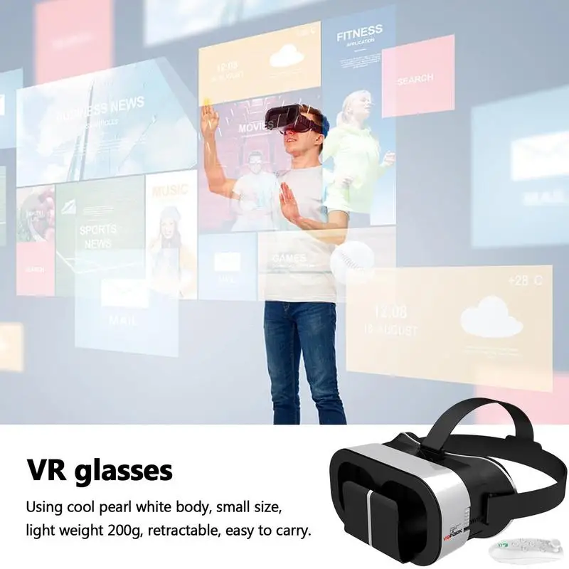 משקפי VR מדרגי 3D VR משקפיים אוזניות על מציאות וירטואלית טלפון סלולארי hd VR משקפיים 3D סרטים חינוך - 3