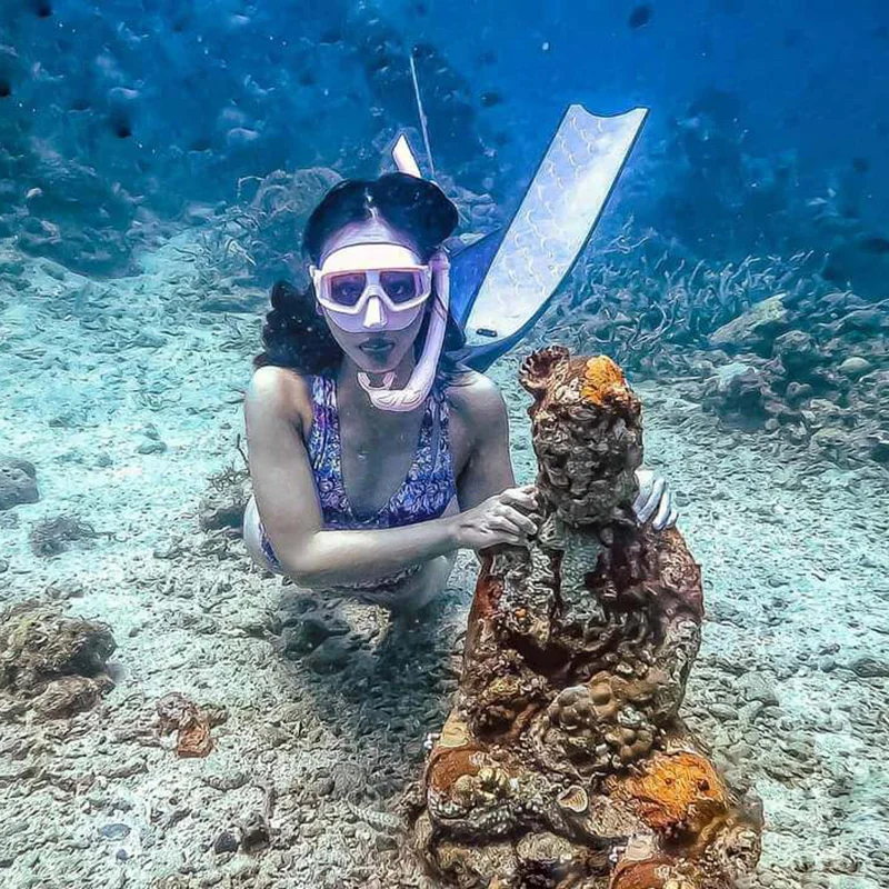 נשים מקרון עדשות נגד אדים צלילה חופשית, מסכת & צינור שנורקל, צלילה Freediving משקפי צלילה עם צינור הנשימה. - 4