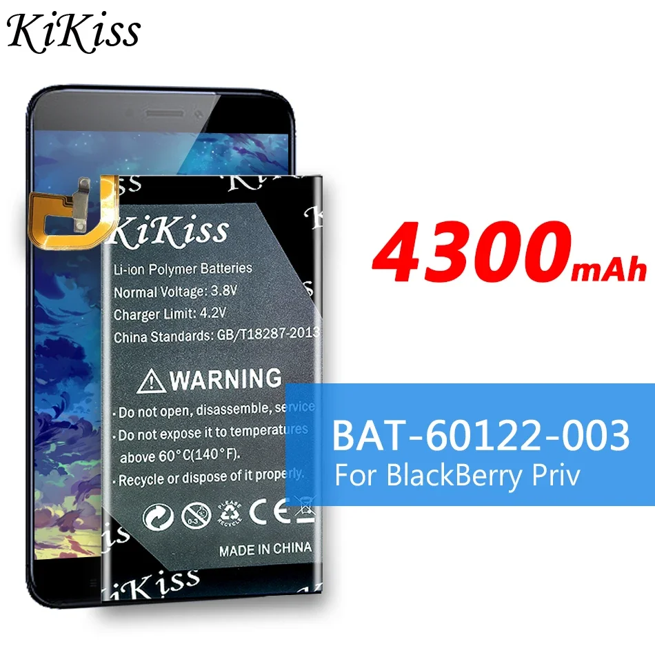 נשקי לי 4300mAh בת-60122-003 סוללה עבור BlackBerry Priv טלפון נייד החלפת סוללות + מתנה כלים - 1
