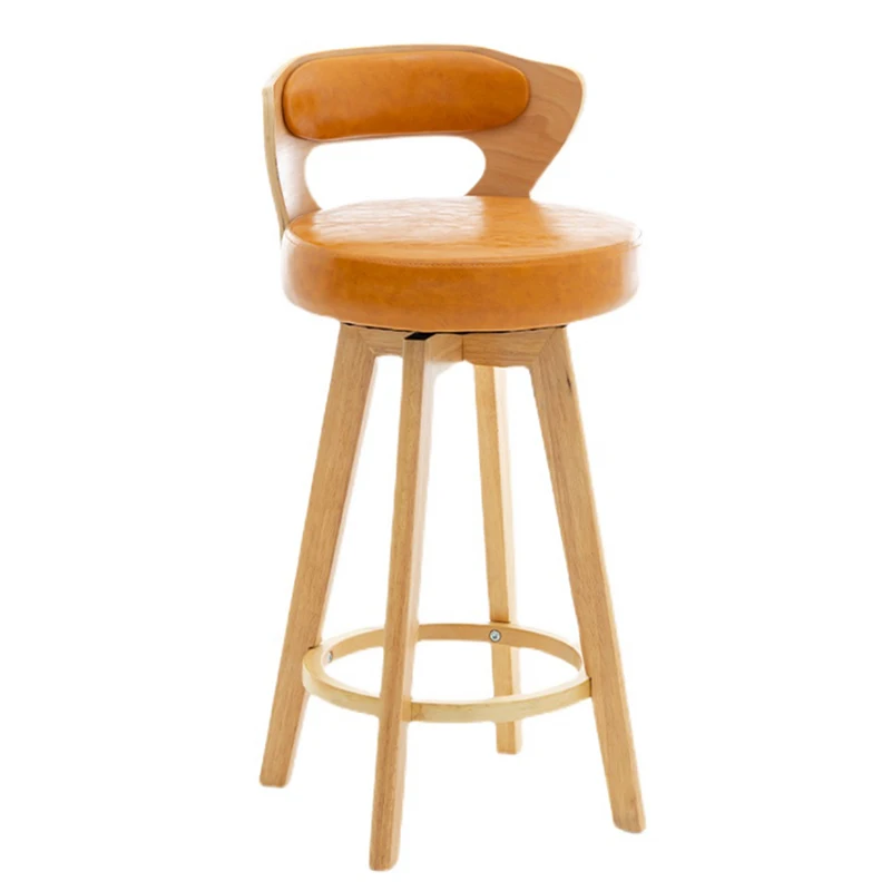 סיבוב המבטא בר כסאות נורדי מתכת מסתובב ארוחת בוקר בר כסאות מעצב עץ Tabourets דה בר מסעדה רהיטים Fg16 - 5