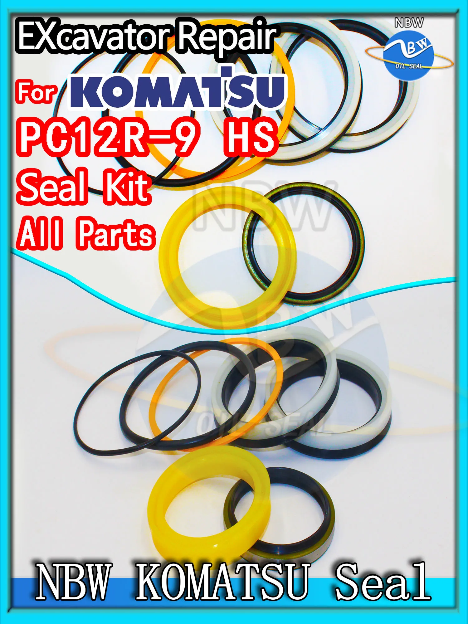 על KOMATSU PC12R-9 HS החופר שמן חותם ערכת איכות גבוהה תיקון PC12R 9 HS Spovel פטיש בנייה סט כלי Pack אבק כבד - 0