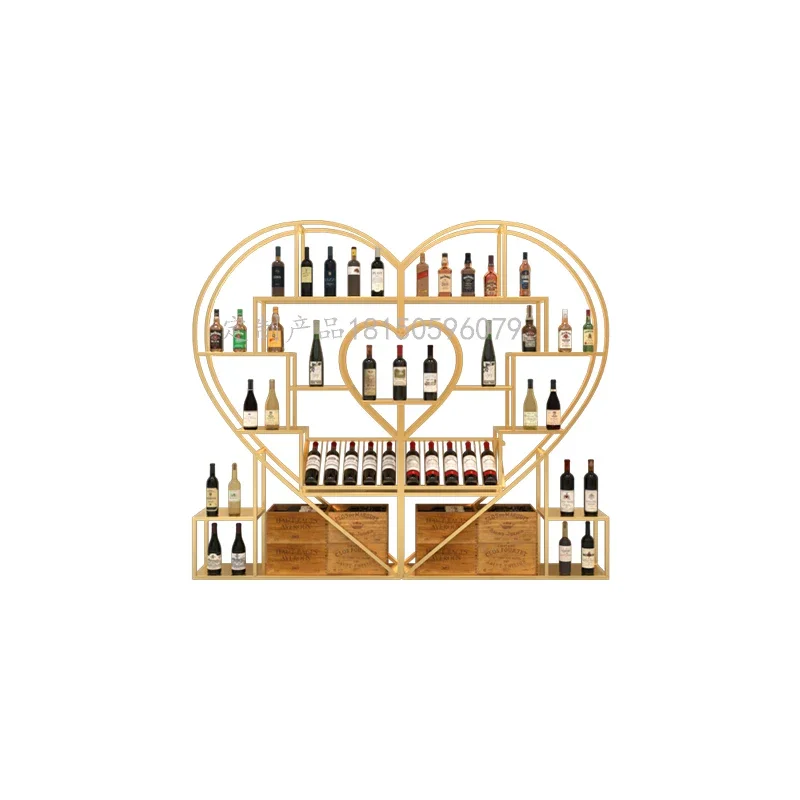 פאר מודרני יין בעל קומבי זהב אנכי בר אחסון ארגונית היינות הסלון פורטה Bottiglie יין בר קישוט - 5