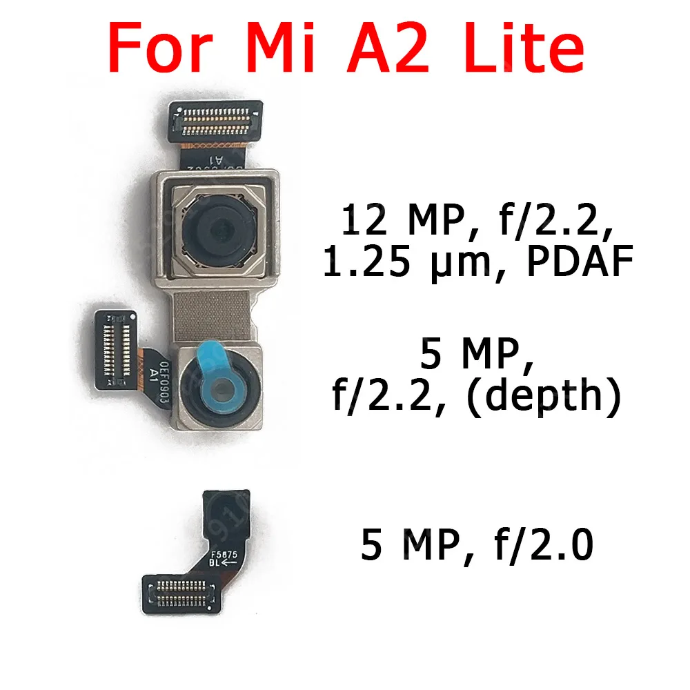 קדמי ואחוריים מצלמה אחורית עבור Xiaomi Mi A2 6X הראשי מול המצלמה מודול להגמיש כבלים החלפת חלקי חילוף - 1