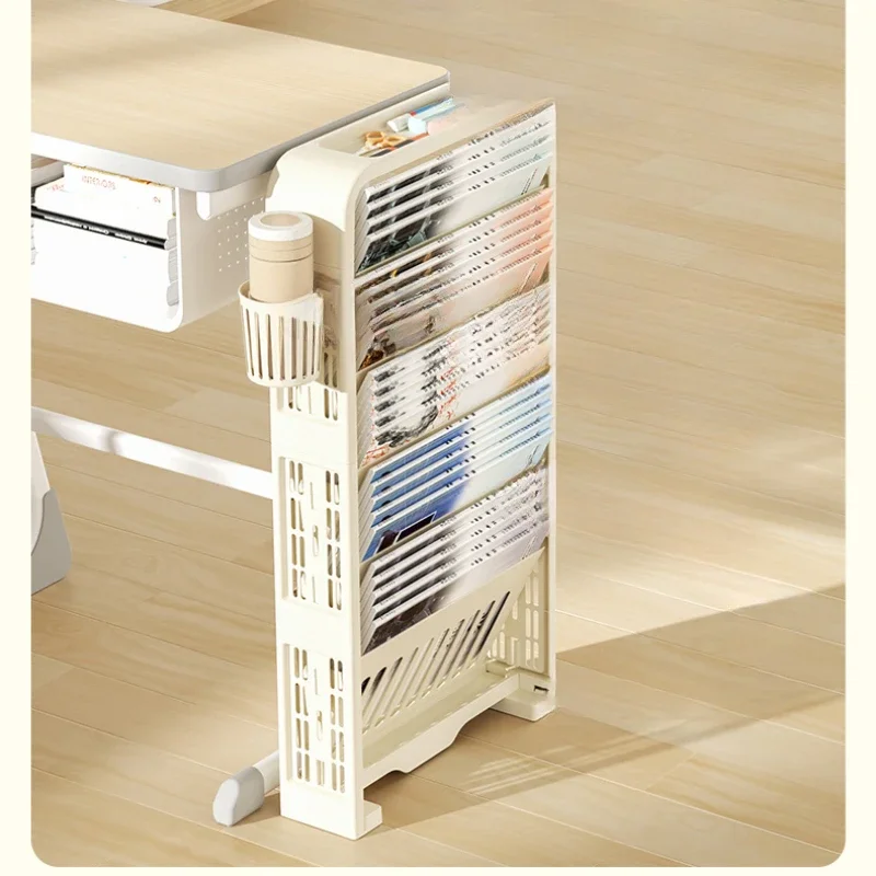 רב שכבתית מדפי אחסון הביתה ארגונית רב תכליתי לשימוש ביתי גאדג ' טים פשוטים לצד מדפי ספרים השולחן המארגנים - 5