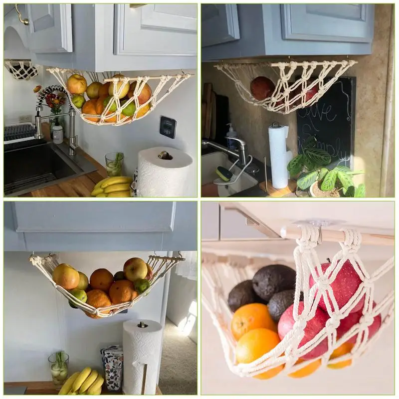תחת הקבינט פירות ירקות ערסל תלוי לשימוש חוזר רשת רשת אחסון ארגונית סל דקורטיבי לבית כלי מטבח 2021 - 2