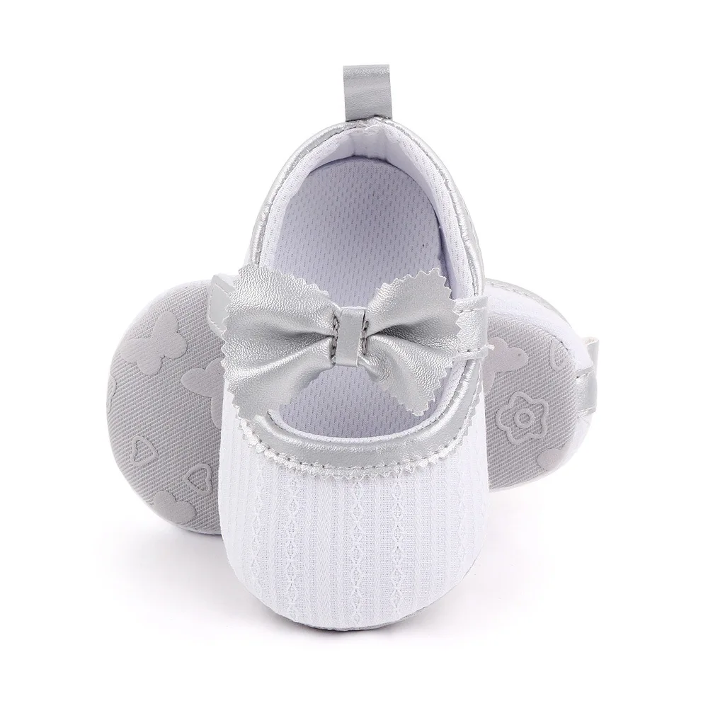 תינוק חמוד קשת הנסיכה נעליים מוצק צבע רך התחתונה הראשון נעלי פעוט 0-18 חודשים התינוק הנולד נעליים ילדה - 2