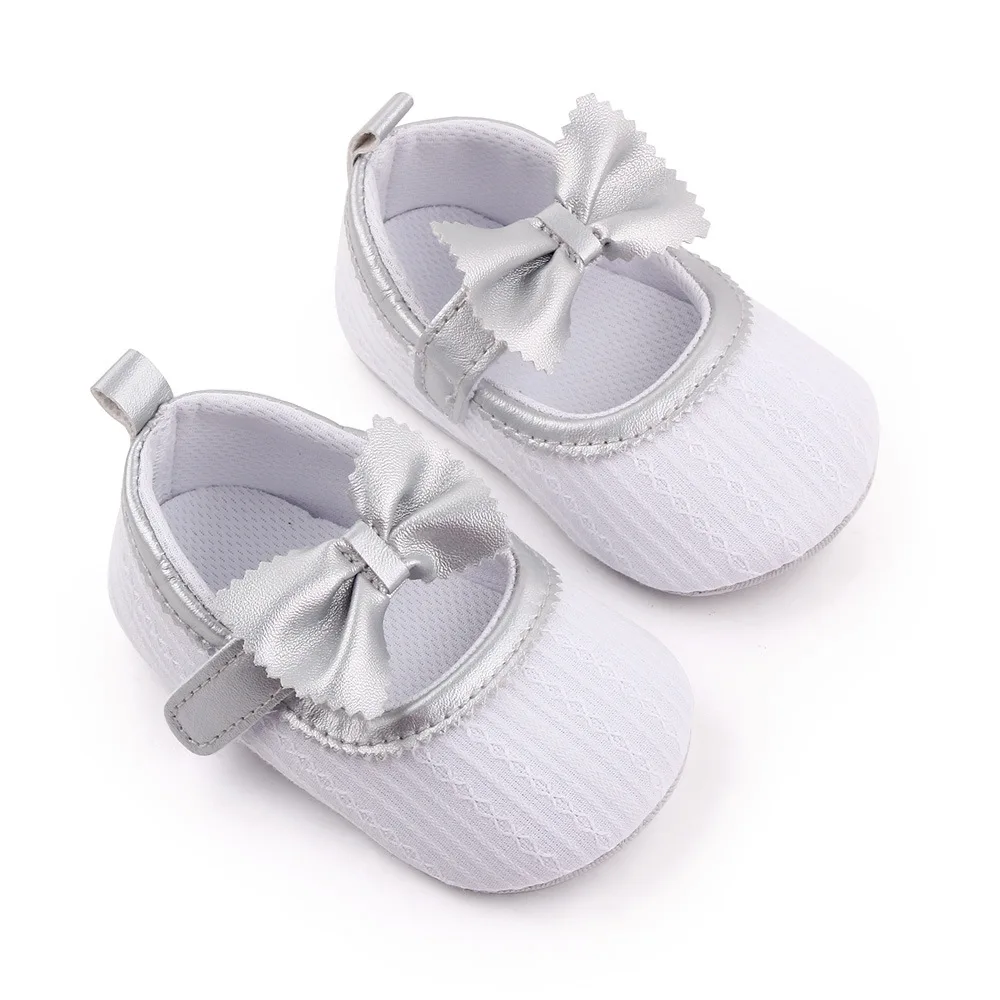 תינוק חמוד קשת הנסיכה נעליים מוצק צבע רך התחתונה הראשון נעלי פעוט 0-18 חודשים התינוק הנולד נעליים ילדה - 4