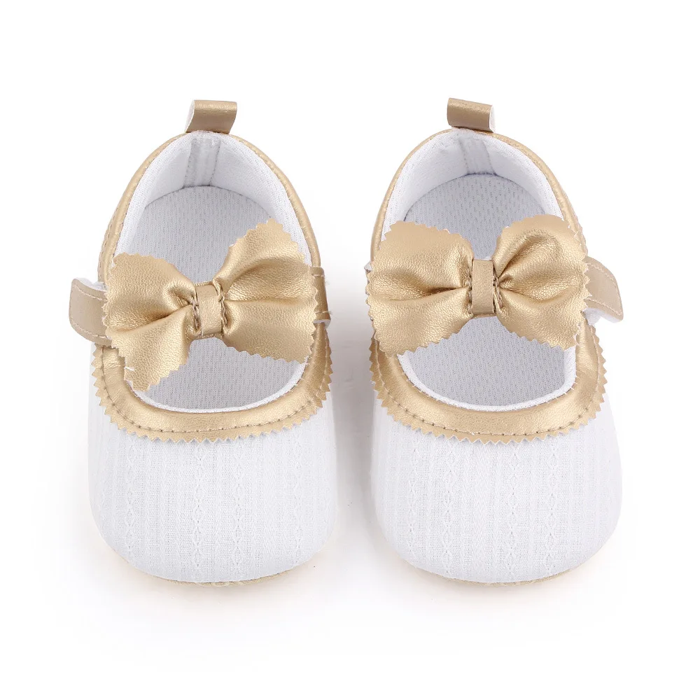 תינוק חמוד קשת הנסיכה נעליים מוצק צבע רך התחתונה הראשון נעלי פעוט 0-18 חודשים התינוק הנולד נעליים ילדה - 5